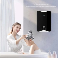 Dernière version en acier inoxydable mural chauffe-eau instantané salle de bain ensemble de douche chauffe-eau électrique instantané robinet de douche