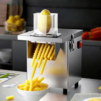Machine à frites ondulées en acier inoxydable, coupe-pommes frites électrique, machine à bâtonnets de pommes de terre ondulés
