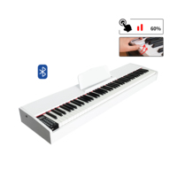Professional 88 Keys Digital Piano Electric Organ Keyboard with USB Connectivity Weighted Keys and 200 Tones