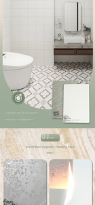 Panneau mural en PVC marbré avec revêtement UV, panneau mural SPC, imperméable, ignifuge, panneau de décoration intérieure pour salle de bain, WPC - Product Image 2