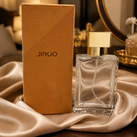 Flacon de parfum vide en verre rechargeable de luxe, carré et plat, 30 ml, 50 ml, 100 ml