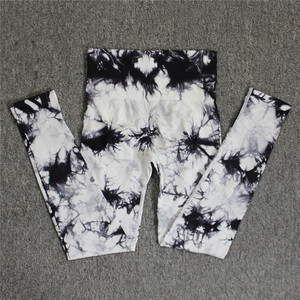 <span class=keywords><strong>Leggings</strong></span> da palestra a vita alta P405 Hot Tie Dye senza cuciture, ad asciugatura rapida, traspiranti, per ragazze e donne. - Product Image 3