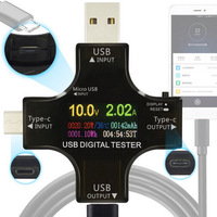 Type C Usb Cable Tester USB Multimeter,Voltage Current Voltmeter Amp Volt Ammeter Detector USB Power Meter Charger Indicator