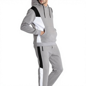 Chándal Deportivo para Hombre con Bloques de Color, Capucha, Manga Larga, Bolsillos Laterales, 100% Algodón, Transpirable, Ligero, con Cordón Ajustable, para Invierno - Product Image 4