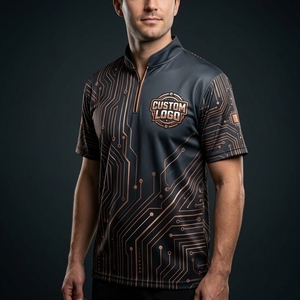 เสื้อโปโลชายลำลองผ้าตาข่ายแบบสั้น คอจีน พิมพ์ลายด้วยเทคนิค Heat-Transfer น้ำหนัก 120 กรัม ผลิตจากโพลีเอสเตอร์ 100% ระบายอากาศได้ดี - Product Image 5