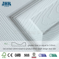 Portes intérieures JHK-004P-WG à 4 panneaux, grain de bois blanc apprêté, revêtement MDF, moulées sous pression, pour usage hôtelier, excellente qualité, directement de l'usine