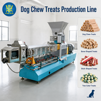 Ligne de production automatique de friandises pour animaux de compagnie certifiée CE ISO, haute efficacité, machine à fabriquer des friandises pour chiens souples et dures