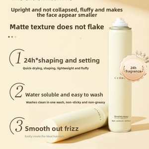 Luodaishi Gel Fijador en Spray Beige para Peinar, Pegamento Seco de Fijación Fuerte para Hombres, Larga Duración, Fragancia, Uso Diario, Peluquería, Genuino - Product Image 3