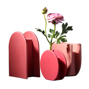 Jarrón de Cerámica Nórdico Geométrico Color Morandi, Diseño Moderno <span class=keywords><strong>Minimalista</strong></span>, Decoración Creativa para el <span class=keywords><strong>Hogar</strong></span> - Product Image 5