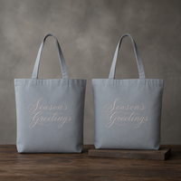 Sac en toile de coton compostable double source, surdimensionné, personnalisé, motif croquis de pin de Noël, tendance, en stock et personnalisable