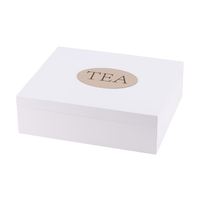 Boîte à thé aux herbes rectangulaire en bois faite à la main Alokozay, saison de Jeddah, KSA