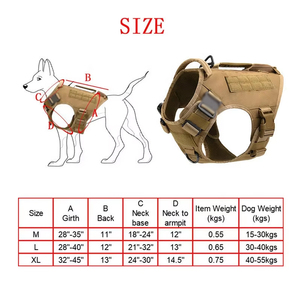 Arnés táctico ajustable y transpirable de nailon para perros grandes, con diseño a cuadros, negro y caqui, con mochila de cinta y función antipull. - Product Image 3
