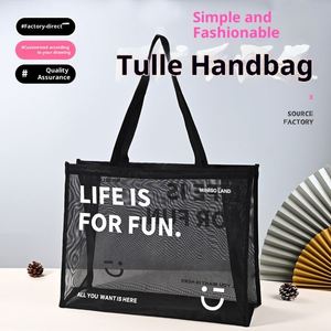 Sac fourre-tout en maille tendance pour l'été, avec poignée en corde, léger, respirant, pour la plage et les courses, grande capacité, durable - Product Image 2