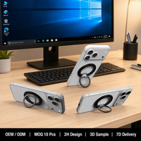 Support magnétique pliable antidérapant en alliage d'aluminium et biodégradable FGX CX-20 pour tablettes et téléphones portables (usage domestique et professionnel)