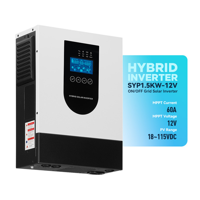 1.5 KW Hybrid Solar Inverter 12V Off-Grid AC String Inverter Auto 60HZ Single-Phase Solar Inverter