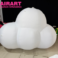 Nuages gonflables décoratifs suspendus, boules de nuages gonflables LED pour l'affichage