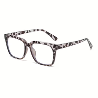 Lunettes anti-lumière bleue unisexes à monture carrée intégrale, motif léopard, monture solide, tendance, vente en gros