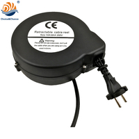 Mecanismo de carrete de cable de alimentación de CA retráctil estándar alemán DYH, Cable de 4m, conectores IEC/NEMA para electrodomésticos