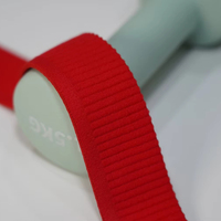 Bande élastique côtelée rouge de 4 cm de qualité commerciale, tissage de précision, évacuation de l'humidité, polyester/nylon, confortable, marque Aoya, pour jupes