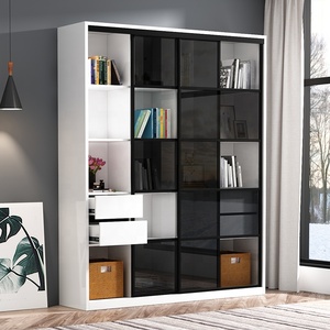Scaffali di legno moderni su misura dello scaffale di libro di stoccaggio del <span class=keywords><strong>MDF</strong></span> della mobilia moderna della stanza di studio di cinque strati - Product Image 1