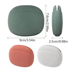 <b>Waterproof</b> <b>Silicone</b> Travel Makeup Bag Home Decor Coin Purse Cosmetic Storage Manager With Earbuds Slot - Product Image 5