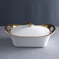 Soupière en céramique Bol à fruits Soupière en porcelaine personnalisée de cuisine moderne et de luxe