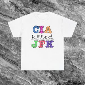 Maglietta CIA Killed JFK, maglietta divertente con meme, regalo scherzoso per la generazione Z - Product Image 1