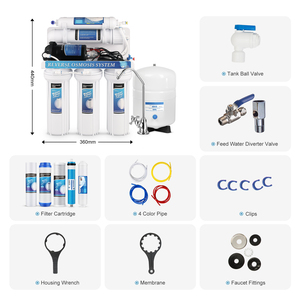 Purificatore d'Acqua <span class=keywords><strong>Domestico</strong></span> Hidrotek Sottolavello 50GPD/75GPD/100GPD con Riduzione TDS del 99%, 5 Stadi e Serbatoio - Product Image 6