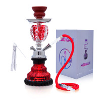 Chicha Arabe Complète à Succès avec Verre à Tuyau Simple/Double et Miroir – Exclusivité Transfrontalière en Métal
