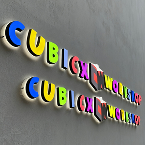 Nhà Máy Bán buôn 3D LED thư ánh sáng biển báo biểu tượng tùy chỉnh cửa hàng bán lẻ kinh doanh mạ kẽm tấm phía trước thắp sáng thư kênh IP65 - Product Image 3