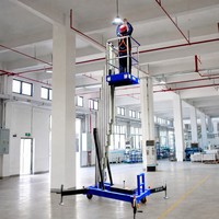 Piattaforma di Accesso in Alluminio a Montante Singolo con Design Salvaspazio per Manutenzione e Riparazione di Soffitti in Corridoi di Edifici per Uffici