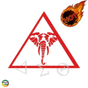 All'ingrosso rosa e verde AKA Afro Lady strass trasferimento di calore personalizzato Sorority strass in ferro su motivo per t-shirt - Product Image 5