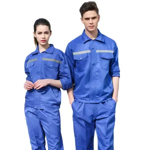 Custom Factory Warehouse Workshop Security Guard tute saldatura vestiti striscia riflettente manica lunga uniforme da lavoro per uomo