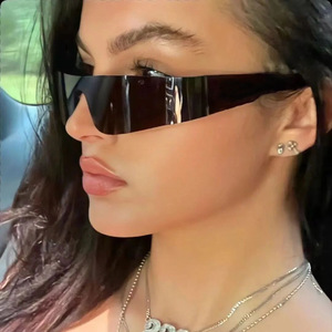 Gafas de Sol de Moda, Sin Marco, de Una Pieza, Estilo Punk, para Mujer - Product Image 2