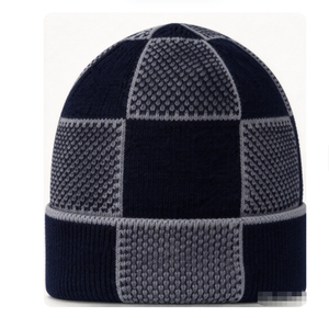 Gorro de Punto con Bloques de Color, Gorro de Invierno Cálido con Borde Acanalado, Gorro Unisex para Adultos, Estilo Urbano - Product Image 5