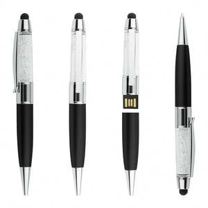 Memoria USB con Logotipo Personalizado, Bolígrafo Metálico con Punta Táctil y Bolígrafo con Cristal para Regalos Promocionales Empresariales al por Mayor - Product Image 1
