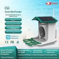 Mangeoire à oiseaux intelligente automatique à énergie solaire avec caméra intégrée pour oiseaux d'extérieur et jardin, fabriquée à Shenzhen