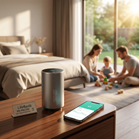 Moniteur de radon à chambre ionique haute sensibilité de qualité supérieure, testeur numérique intelligent de gaz radon pour les crèches, les centres de bien-être et les spas