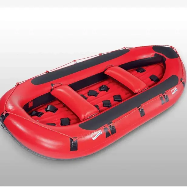 5.9 Ft Inflatable rafting boats suit for 2 persons red color inflatable rafting boat for Rafting competition for river
