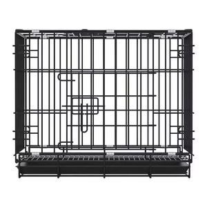 Kandang Anjing Lipat Logam Kokoh dengan Pintu Ganda & Baki yang Dapat Dilepas untuk Anjing Kecil dan Sedang, Kandang Hewan Peliharaan untuk Dalam dan Luar Ruangan - Product Image 6