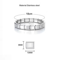 Gelang bandul Italia buatan tangan gelang besi tahan karat perhiasan Italian konektor perhiasan DIY gelang rantai