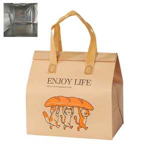 Bolsas de Embalaje Personalizadas Desechables para Llevar, de Tela No Tejida, con Aislamiento de Papel de Aluminio, para Té con Leche y Postres - Product Image 1