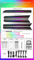 Luz Ambiental Dinámica para el Tablero de Instrumentos Cardoo Q7 Dynamic Galaxy para Audi Q7 2006-2015, Kit de Accesorios de Iluminación Ambiental Interior para Automóvil