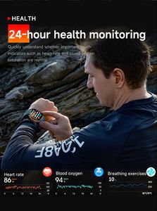 HT36 GPS Smart Watch LED Flashlight 2.01 Inch Square Silicone Relojes Inteligentes for Sport Outdoor BT Call Heart Rate Blood - Product Image 2