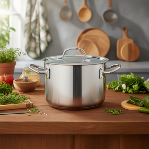 Pentola Bassa Chef Classic da 8 Qt in Acciaio Inossidabile con Coperchio per Uso su Fornello - Product Image 3