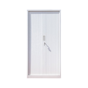 Armadio in Acciaio con Ante a Tamburo, Armadietto Metallico Chiudibile a Chiave per Archiviazione, per Ufficio, Scuola e Ospedale - Product Image 2
