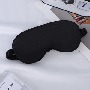 Maschera per gli occhi biadesivo in seta di gelso funzione di sonno oscurante con Logo stampato cuscino da viaggio da esterno - Product Image 6