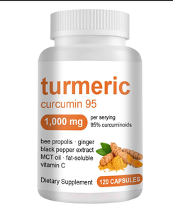 OEM/ODM Private Label Kurkuma-extract Curcumine <span class=keywords><strong>Capsules</strong></span> ter ondersteuning van de bot- en gewrichtengezondheid, 120 <span class=keywords><strong>capsules</strong></span>, 40 porties, voor volwassenen - Product Image 1
