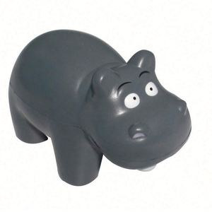 Custom Logo Promotional <b>Gifts</b> PU Foam Hippo Shape Stress Ball Hippo Anti Stress Ball Reliever Toy for Kids - Product Image 3