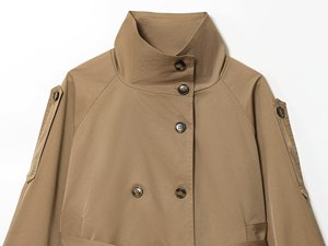 Femmes 2025 nouvelle mode décontracté joker tempérament ceinture décoration <span class=keywords><strong>court</strong></span> <span class=keywords><strong>trench</strong></span>-coat rétro femmes chic à manches longues <span class=keywords><strong>trench</strong></span>-coat. - Product Image 3